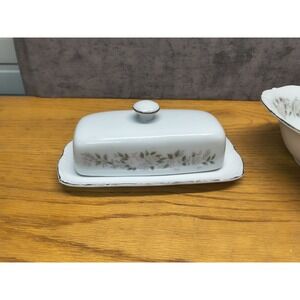 Sheffield Classic Pink Roses Covered Butter Dish 501‎